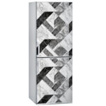 Αυτοκόλλητο ψυγείου BLACK AND WHITE MARBLE GEOMETRICAL 2