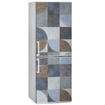 Αυτοκόλλητο ψυγείου BROWN AND BLUE GEOMETRICAL