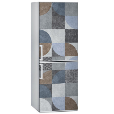 Αυτοκόλλητο ψυγείου BROWN AND BLUE GEOMETRICAL - Αλλα