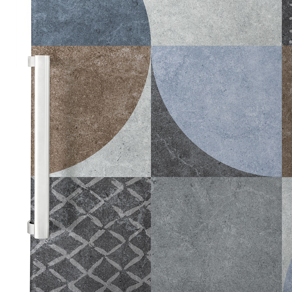 Αυτοκόλλητο ψυγείου BROWN AND BLUE GEOMETRICAL