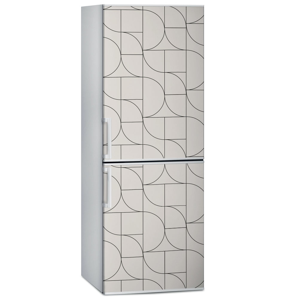 Αυτοκόλλητο ψυγείου GEOMETRICAL ABSTRACT BEIGE PATTERN