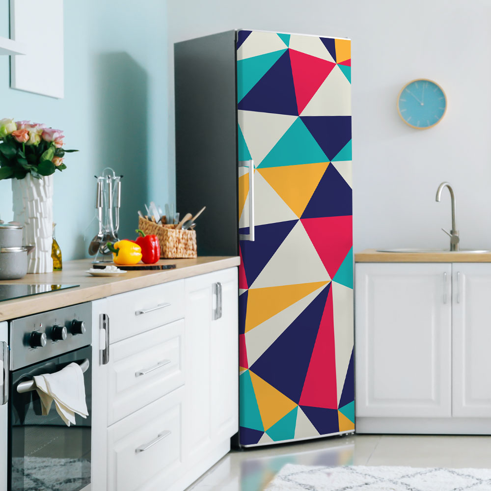 Αυτοκόλλητο ψυγείου GEOMETRICAL COLORFUL TRIANGLES