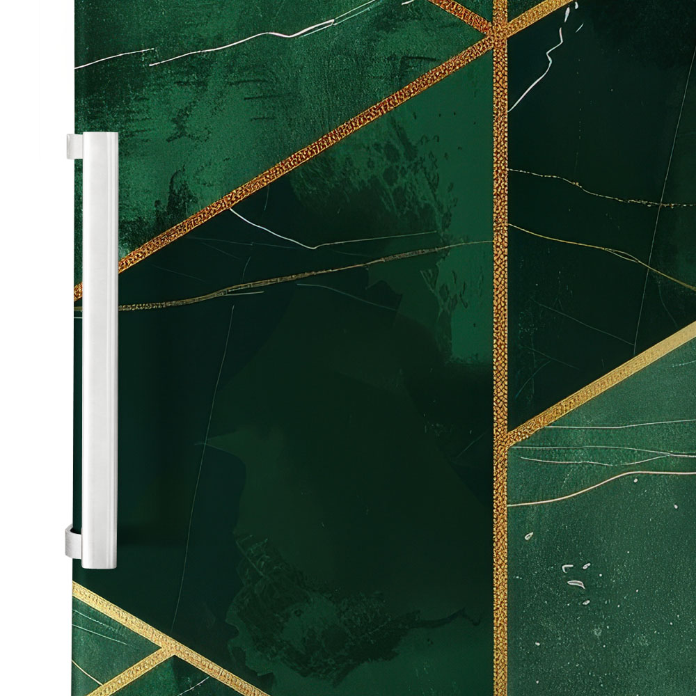 Αυτοκόλλητο ψυγείου GREEN AND GOLD GEOMETRICAL MARBLE