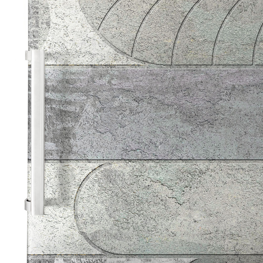 Αυτοκόλλητο ψυγείου GREY STONE LEAVES