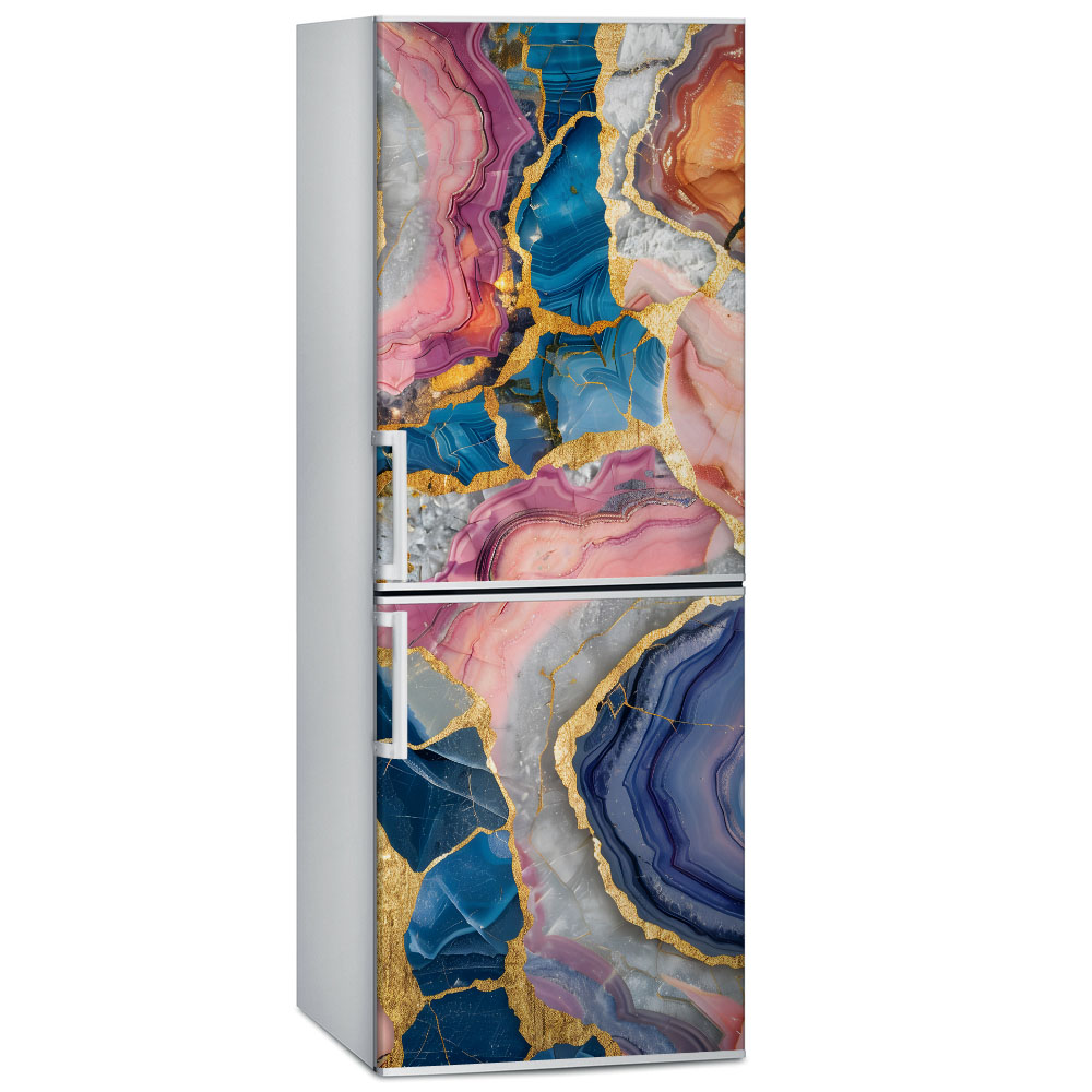 Αυτοκόλλητο ψυγείου PASTEL AND GOLD MARBLE