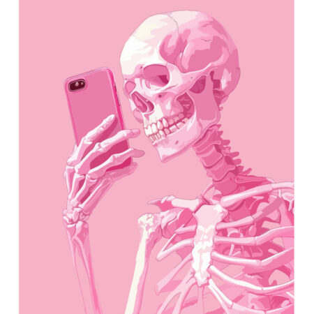 Πόστερ PINK SKELETON SELFIE - Πορτραιτα - Φιγουρες Sticky 3