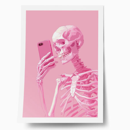 Πόστερ PINK SKELETON SELFIE - Πορτραιτα - Φιγουρες Sticky 1