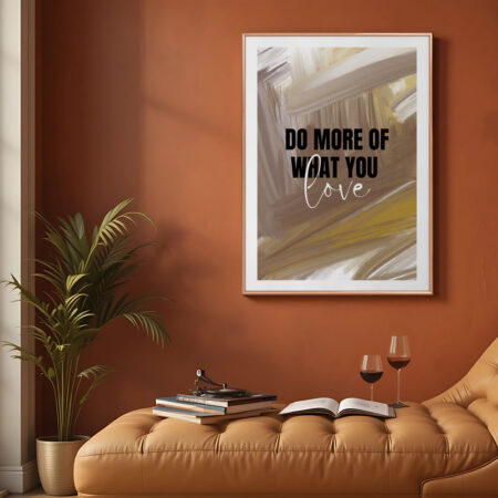 Πόστερ RETRO TRENDY DO MORE OF WHAT YOU LOVE - Φρασεις - Κείμενο