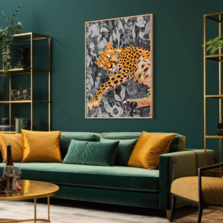 Πόστερ RETRO TRENDY SLEEPING CHEETAH - Ζωα