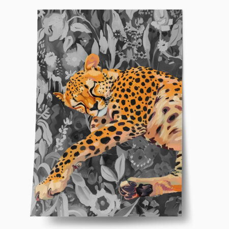 Πόστερ RETRO TRENDY SLEEPING CHEETAH - Ζωα Sticky 1