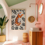 Πόστερ RETRO TRENDY SLEEPING TIGER