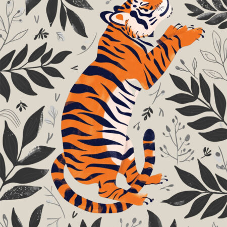 Πόστερ RETRO TRENDY SLEEPING TIGER - Ζωα Sticky 3
