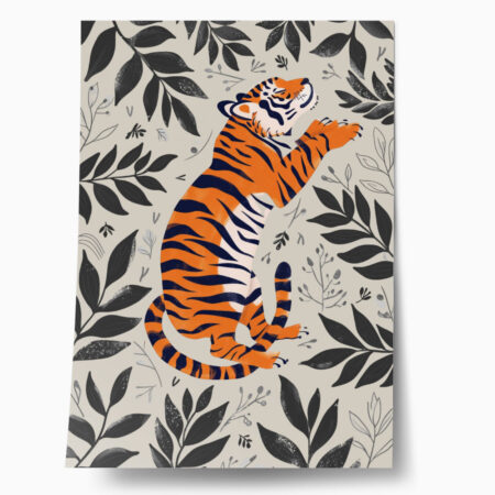 Πόστερ RETRO TRENDY SLEEPING TIGER - Ζωα Sticky 1