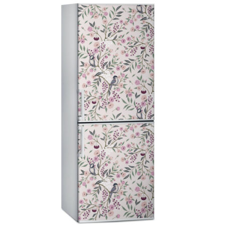 Αυτοκόλλητο ψυγείου VINTAGE PINK GARDEN - Floral