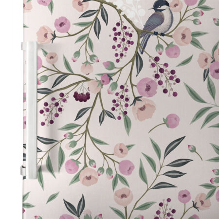 Αυτοκόλλητο ψυγείου VINTAGE PINK GARDEN - Floral Sticky 2