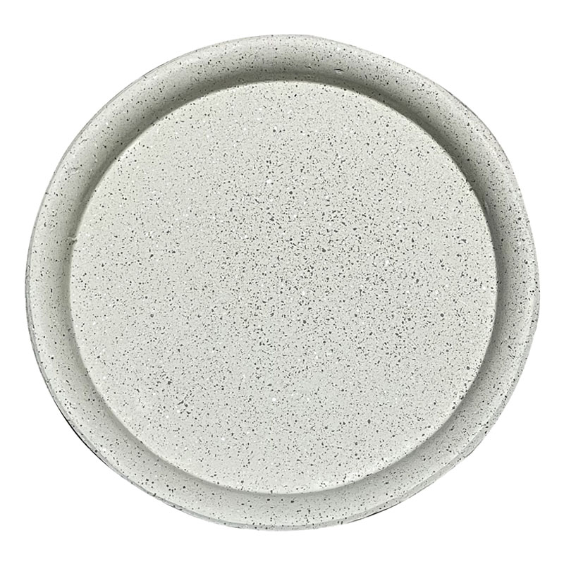 ΠΙΑΤΟ FIBER CLAY ΜΠΕΖ-ΓΡΑΝΙΤΗ ΣΤΡΟΓΓΥΛΟ ΓΙΑ ΚΑΣΠΩ - Φ40x3.5cm