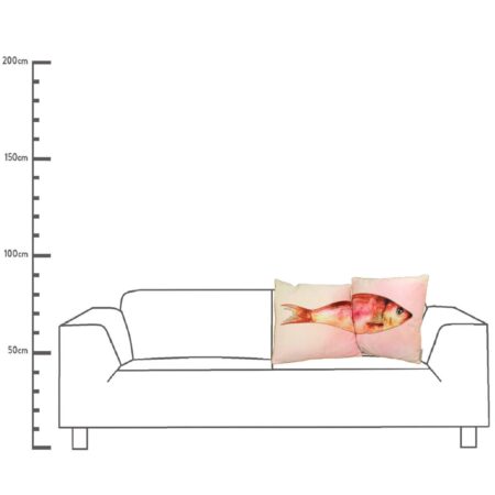 Μαξιλάρι Ψάρι Ροζ Polyester 45x45cm Σετ 2Τμχ - Διακοσμητικά Μαξιλάρια Sticky 4