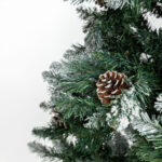 PINE ΧΡΙΣΤΟΥΓΕΝΝΙΑΤΙΚΟ ΔΕΝΤΡΟ ΧΙΟΝΙΣΜΕΝΟ ΜΕ LED 180 cm 117x117x180 ΠΡΑΣΙΝΟ ΛΕΥΚΟ