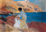 Πινακας σε καμβά JOAQUIN SOROLLA - CLOTILDE AND ELENA ON THE ROCKS AT JAVEA