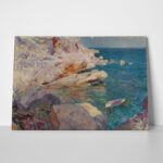 Πινακας σε καμβά JOAQUIN SOROLLA - FELSEN VON JAVEA MIT WEISSEM BOOT