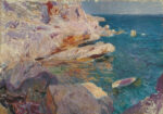 Πινακας σε καμβά JOAQUIN SOROLLA - FELSEN VON JAVEA MIT WEISSEM BOOT