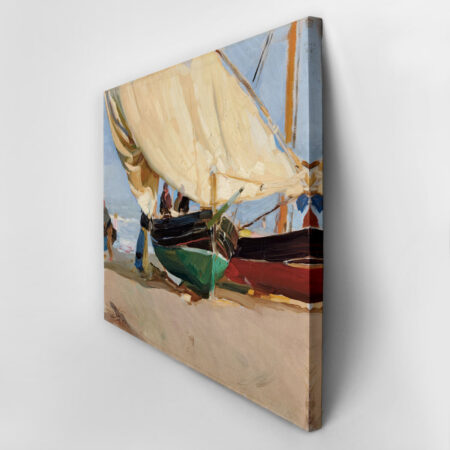 Πινακας σε καμβά JOAQUIN SOROLLA - FISHERMEN STRANDED BOATS VALENCIA - Sorolla Joaquin Sticky 2