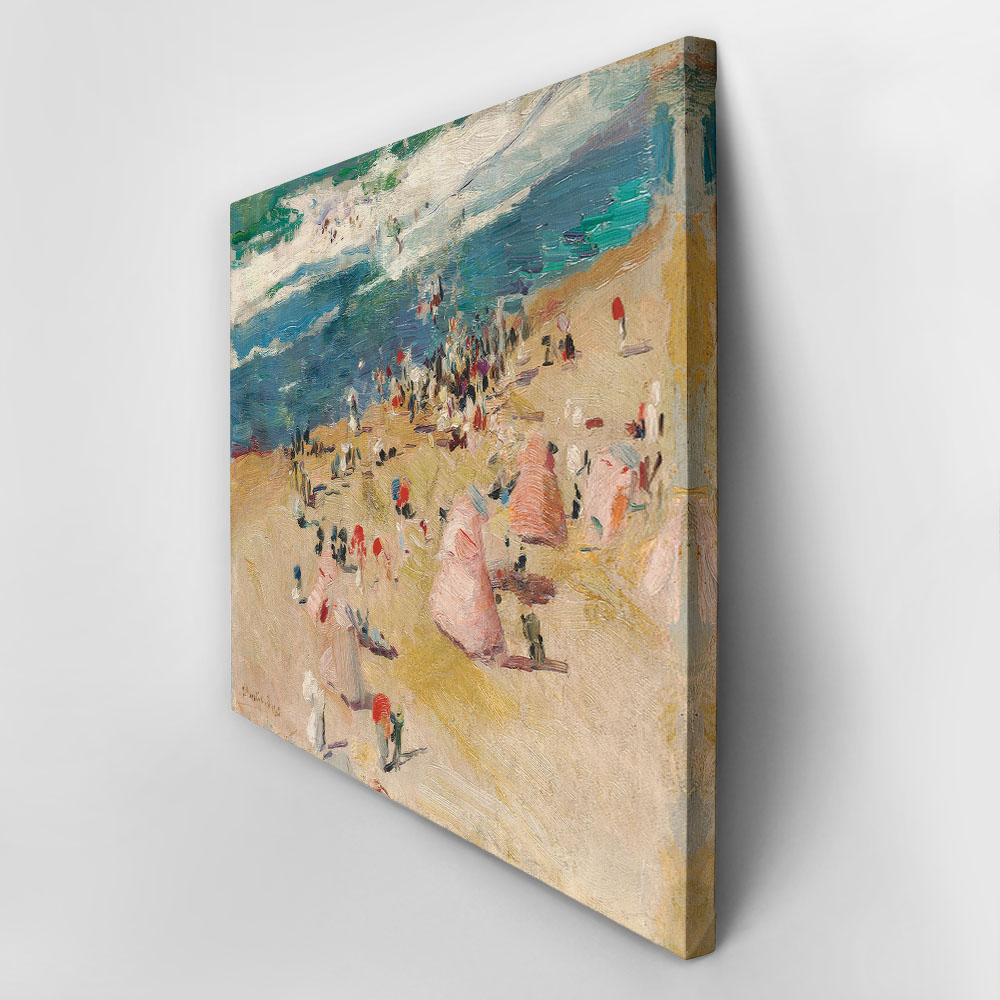 Πινακας σε καμβά JOAQUIN SOROLLA - ON THE BEACH AT BIARRITZ
