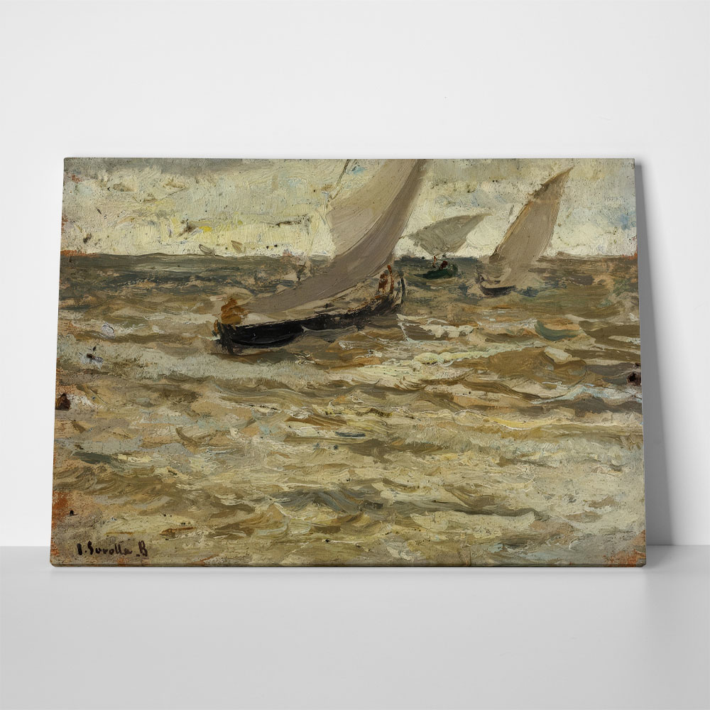 Πινακας σε καμβά JOAQUIN SOROLLA - SALIDA DE LAS BARCAS ASTURIAS