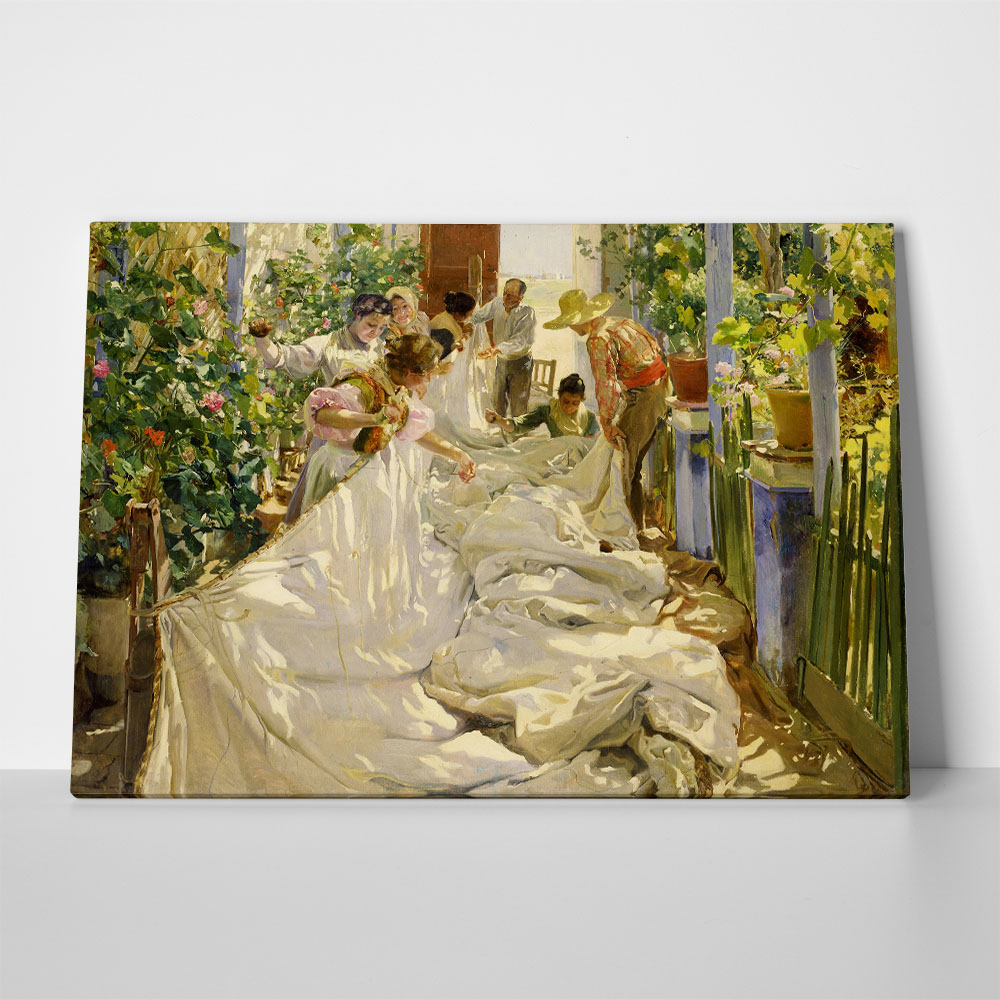 Πινακας σε καμβά JOAQUIN SOROLLA - SEWING THE SAIL