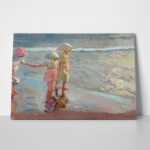 Πινακας σε καμβά JOAQUIN SOROLLA - THE THREE SISTERS ON THE BEACH
