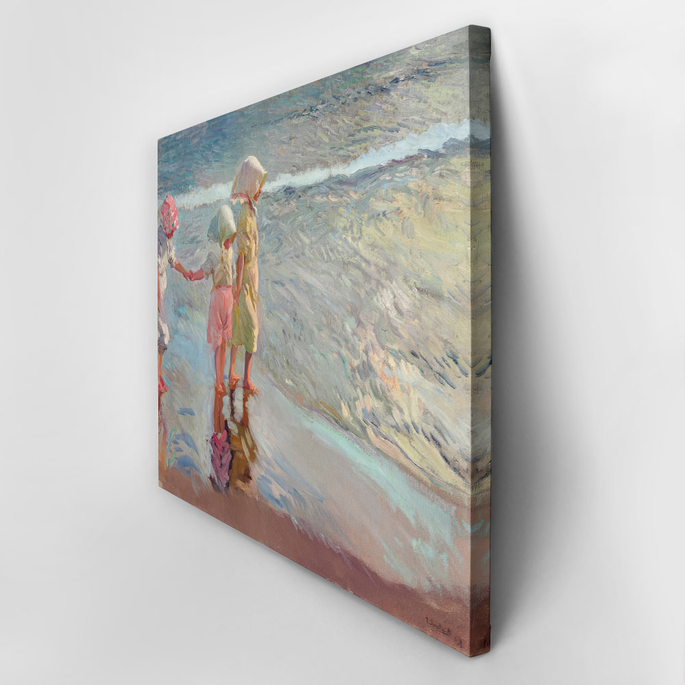 Πινακας σε καμβά JOAQUIN SOROLLA - THE THREE SISTERS ON THE BEACH