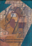 Πινακας σε καμβά JUAN GRIS - BOTTLE OF RUM AND NEWSPAPER