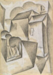 Πινακας σε καμβά JUAN GRIS - HOUSES IN PARIS PLACE RAVIGNAN