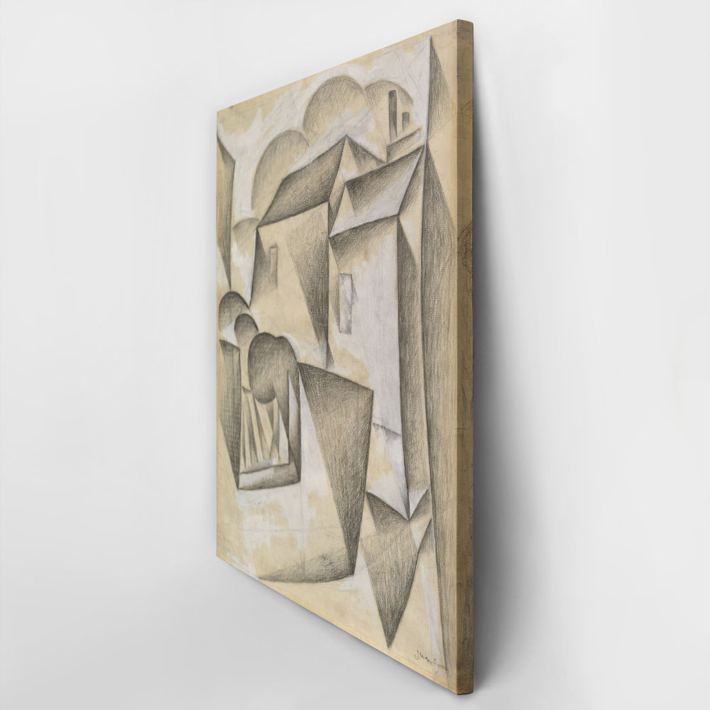 Πινακας σε καμβά JUAN GRIS - HOUSES IN PARIS PLACE RAVIGNAN