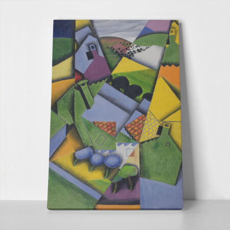 Πινακας σε καμβά JUAN GRIS - LANDSCAPE WITH HOUSES AT CERET