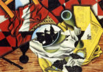 Πινακας σε καμβά JUAN GRIS - PEARS AND GRAPES ON A TABLE