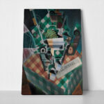 Πινακας σε καμβά JUAN GRIS - STILL LIFE WITH CHECKED TABLECLOTH