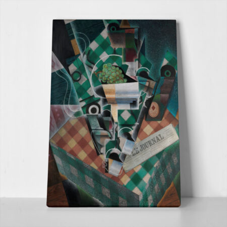 Πινακας σε καμβά JUAN GRIS - STILL LIFE WITH CHECKED TABLECLOTH
