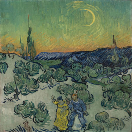 Πίνακας σε καμβά VAN GOGH - A WALK AT TWILIGHT - Vincent Van Gogh Sticky 4