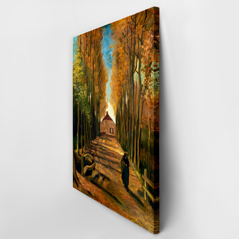Πινακας σε καμβά VAN GOGH - AVENUE OF POPLARS IN AUTUMN