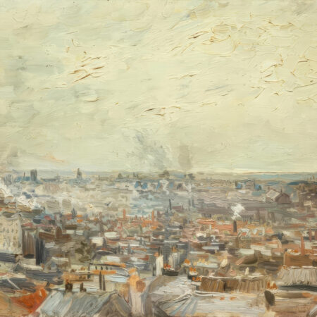 Πινακας σε καμβά VAN GOGH - BLICK AUF PARIS VOM MONTMARTRE - Vincent Van Gogh Sticky 6