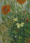 Πινακας σε καμβά VAN GOGH - BUTTERFLIES AND POPPIES