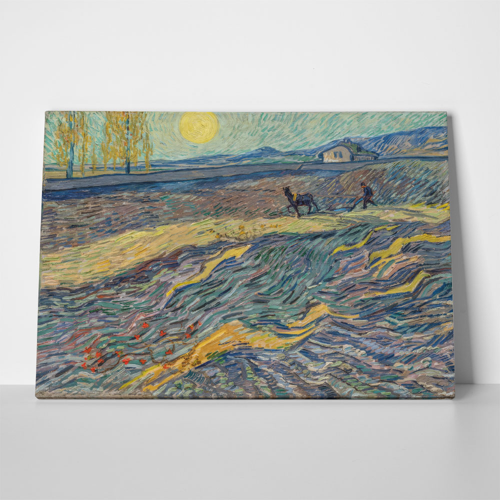 Πινακας σε καμβά VAN GOGH - FARMER IN A FIELD