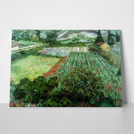 Πινακας σε καμβά VAN GOGH - FIELD WITH POPPIES 1889 - Vincent Van Gogh