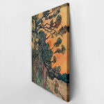 Πινακας σε καμβά VAN GOGH - FORET DE SAPINS AU DECLIN DU JOUR