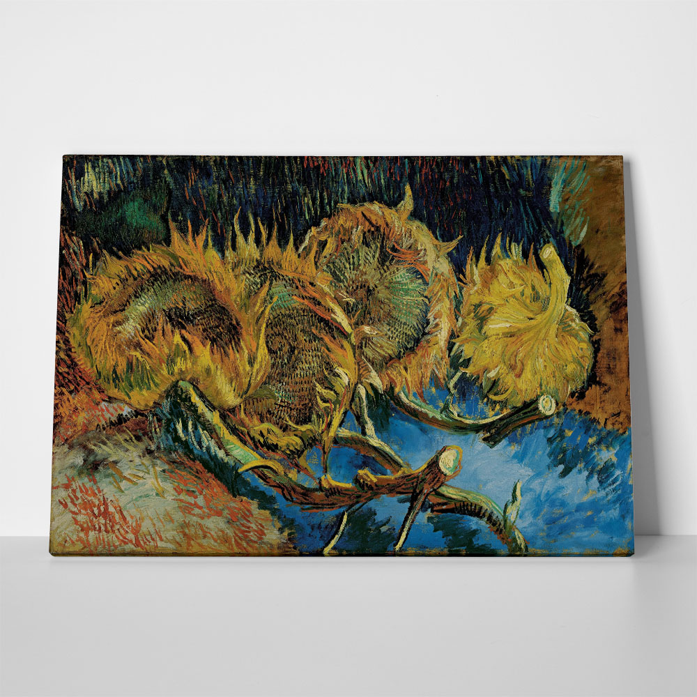 Πινακας σε καμβά VAN GOGH - FOUR SUNFLOWERS GONE TO SEED