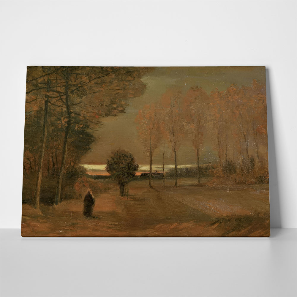 Πινακας σε καμβά VAN GOGH - HERBSTLANDSCHAFT BEI ABEND