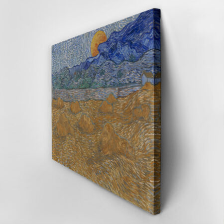Πινακας σε καμβά VAN GOGH - LANDSCAPE WITH WHEAT SHEAVES AND RISING MOON - Vincent Van Gogh Sticky 2