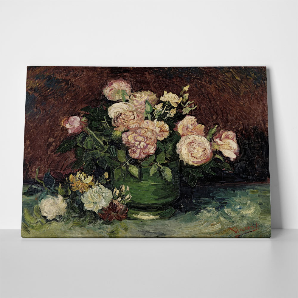 Πινακας σε καμβά VAN GOGH - ROSES AND PEONIES 1886