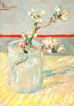 Πινακας σε καμβά VAN GOGH - SPRIG OF FLOWERING ALMOND BLOSSOM IN A GLASS